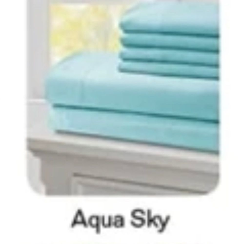 Aqua Sky NWT New bedding sheets sheet set 6pc SOFT